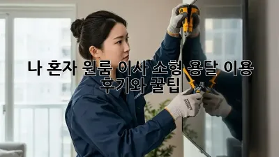 나 혼자 원룸 이사? 소형 용달 이용 후기와 꿀팁!